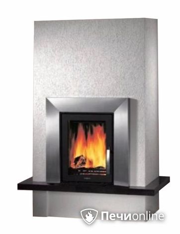 Печь-камин ABX Puris, гранит черный/нержавеющая сталь в Клине